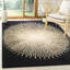 Tapis noir / beige en laine touffetée à la main Olivarria-26830770