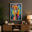 Colorful Giraffe Modern 1 Piece Wrapped Canvas Wall Art-136728680-136728682