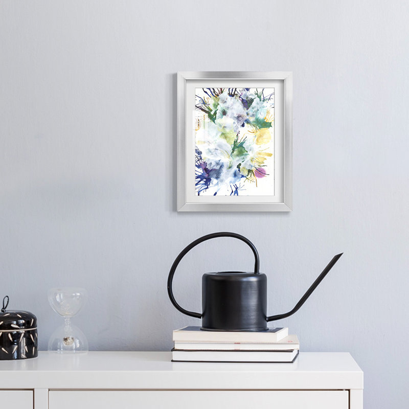 Like An Iris II -Framed Print, 28.5" H x 20.5" W, Silver