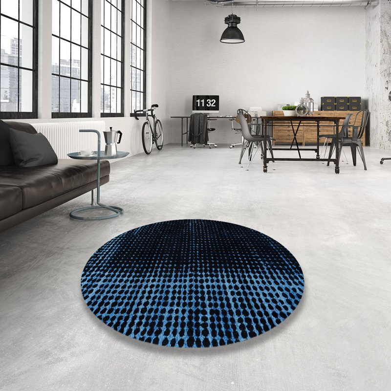Abstract Indoor Rug, Round 7'