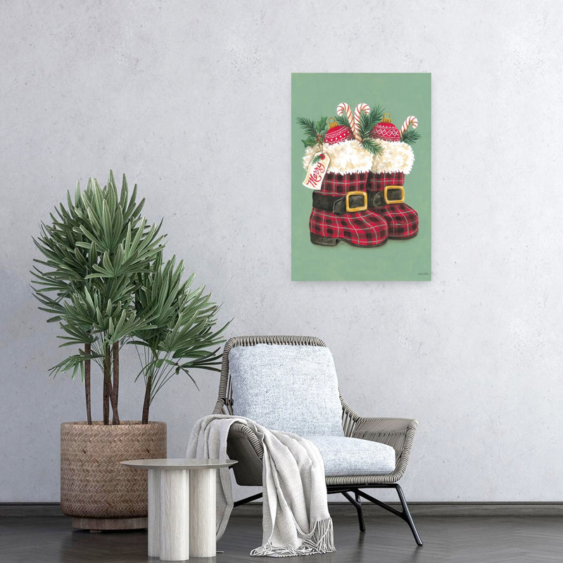 Candy Cane bottes I, art contemporain abstrait fantaisiste, H 24 po x l 16 po