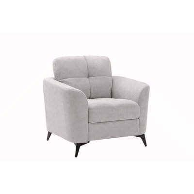 Carlotta 39"W Light Gray Woven Fabric Chair