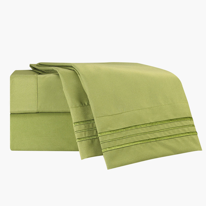 Ensemble de draps Setaluna, Simple, Vert Calla