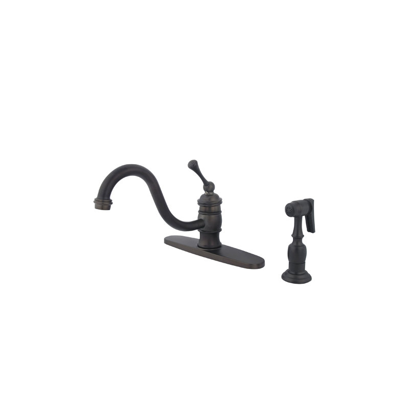 One Handle Centerset Kitchen Faucet with Buckingham Lever Handle, Oil Rubbed Bronze