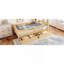 Lit plateforme simple TG avec garde-corps pleine longueur, lit plateforme pour enfants avec tiroirs de rangement, tête de lit enfantine et mignonne-784803792