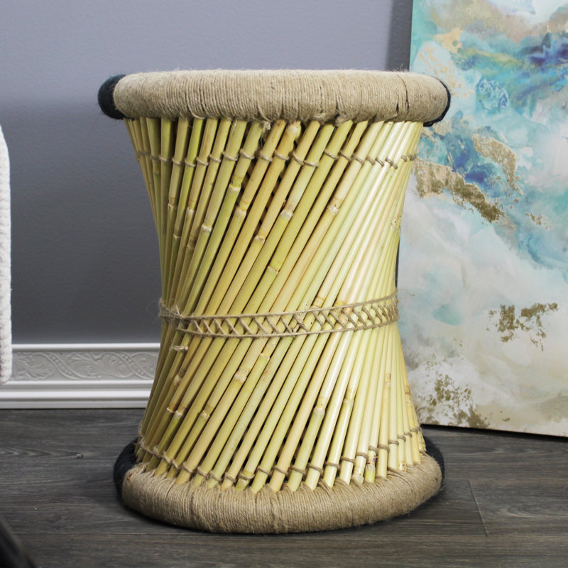 Tabouret décoratif Barkhamsted, Noir / Beige