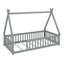Lit simple en forme de tente, lit tipi avec garde-corps-755344753