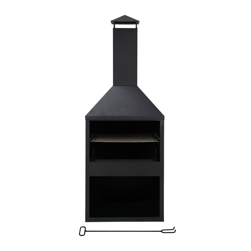 Square Steel Smokeless Chimnea