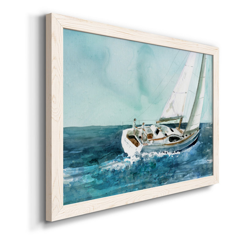 Delray Sail - Peinture sur toile encadrée, Blanc, H 31 po x l 44 po x P 1 po