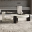 Table basse blanche avec table d'appoint blanche