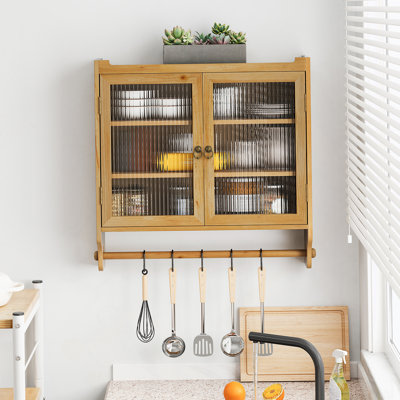 Vintage Style Double Door Wall Cabinet With Three - Tier Storage, Combining Retro Charm And Practical Functionality For Home Organization
