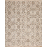 Ottoman Hand Knotted Wool Area Rug in Ivory