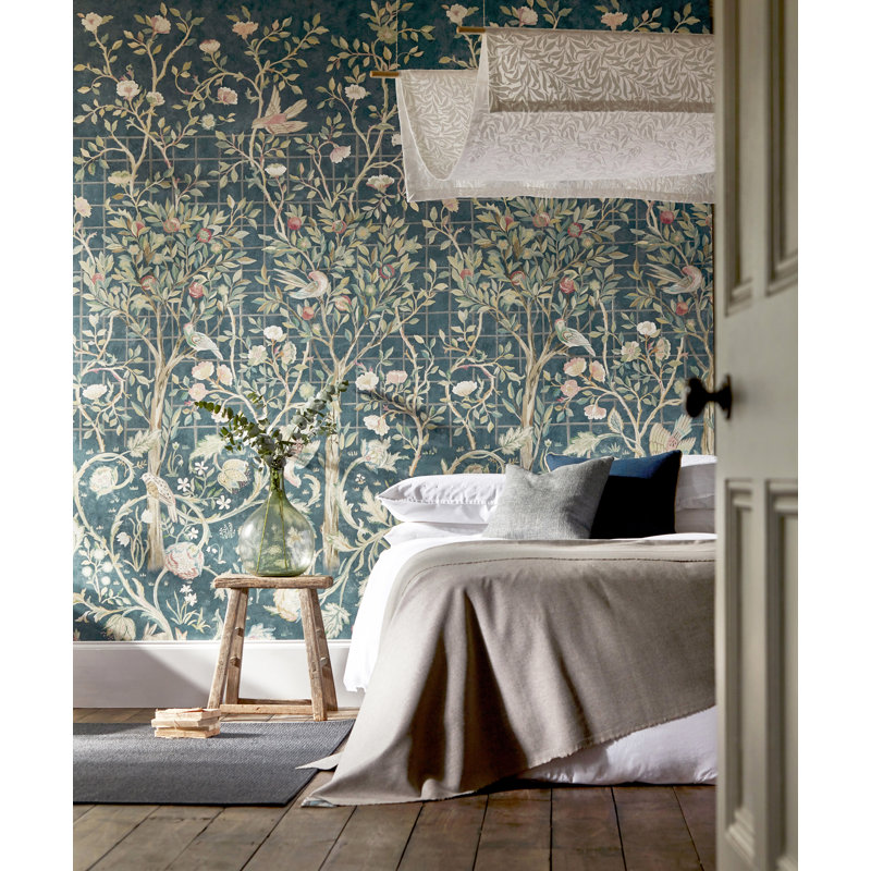 Melsetter Wallpaper, Indigo Rose