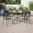 Chanea 35.5" Square Commercial Grade Steel Patio Table with 4 Round Back Chairs by Flash Furniture-484497066