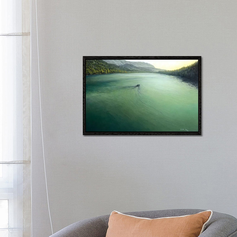 Quiet Lake by ColorByFeliks - Print on Canvas, Black Framed, 66.04 cm H x 45.72 cm W