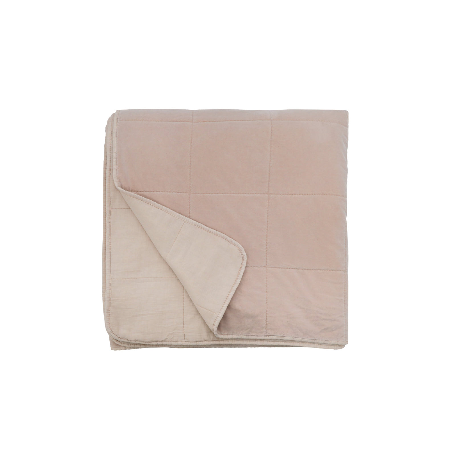 Amsterdam Velvet Coverlet, Blush, Twin Coverlet/Bedspread
