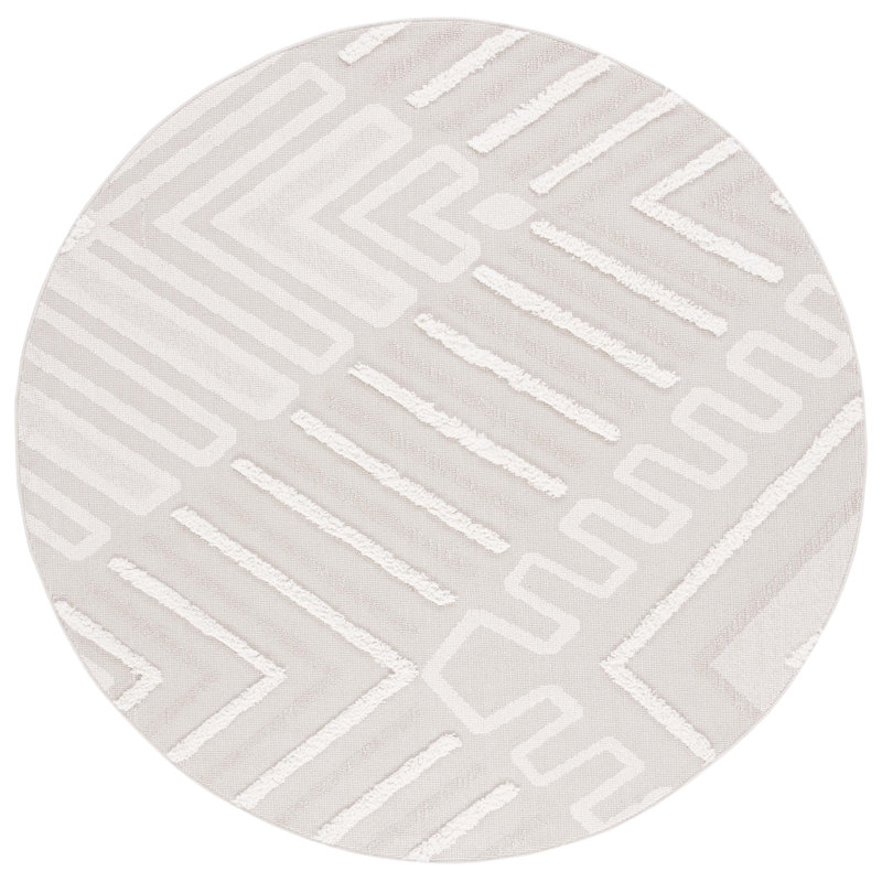 Tapis beige / ivoire Kells 104, Rond 6 pi 7 po