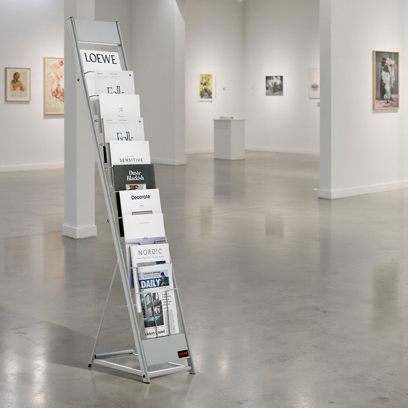 Steel Free Standing Magazine Rack
