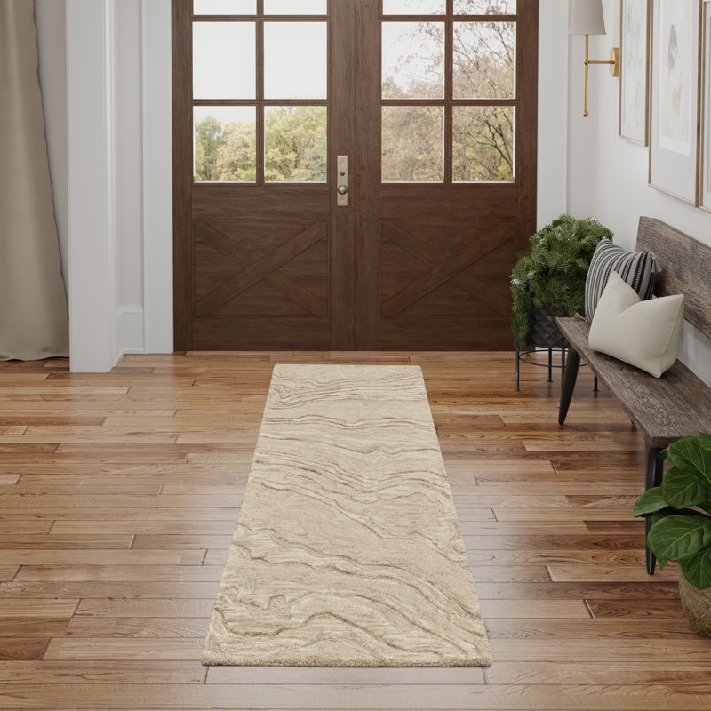 Cahide Abstract Handmade Area Rug, Runner 69 x 229cm