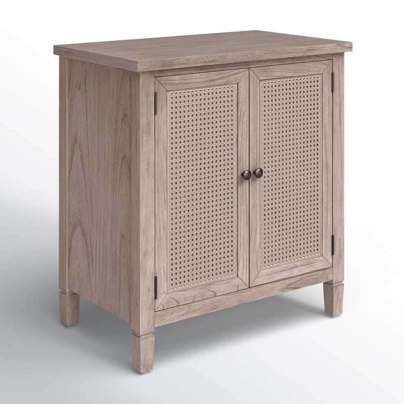 Charleston 2-Door Cane Cabinet, Desert Sand