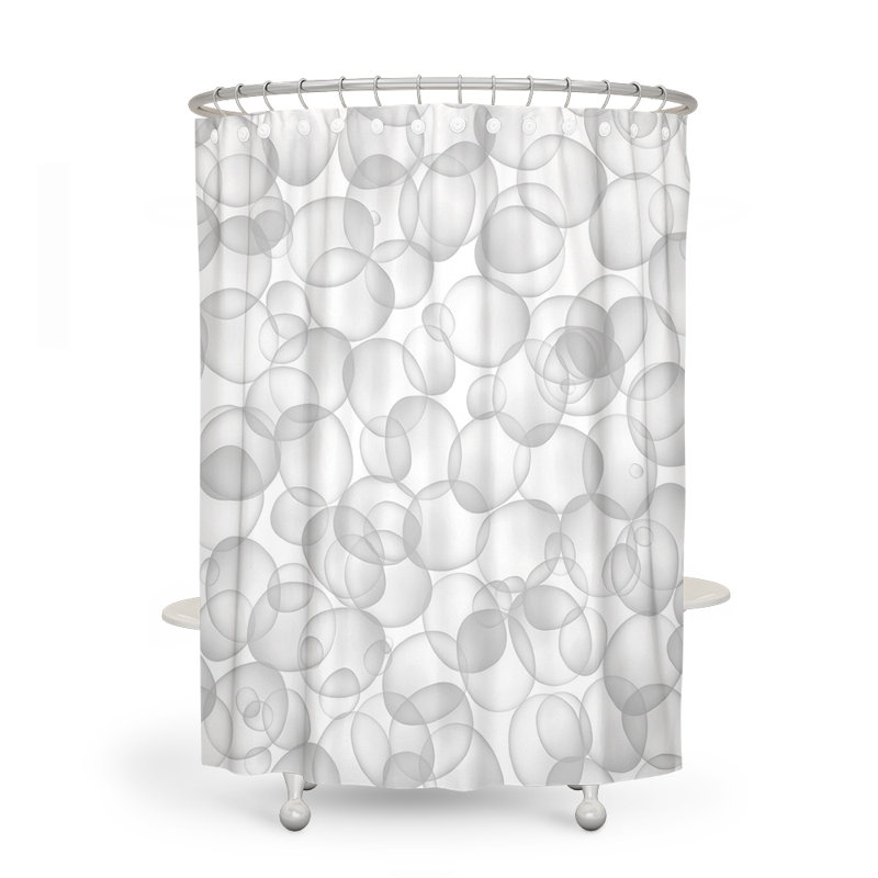 Rideau de douche Anwaar, H 93 po x l 70 po, gris