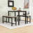 Compact 3-Piece Dining Table Set for 4 – Stowable Benches for Small Spaces-945669878