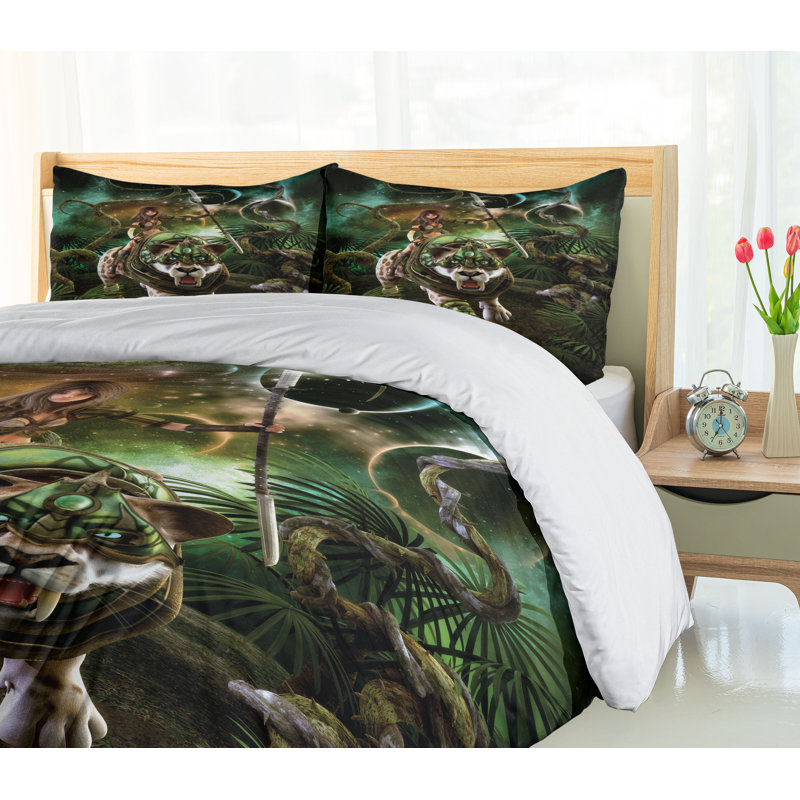 Polyester Duvet Cover, Queen Duvet Cover + 2 Standard Shams