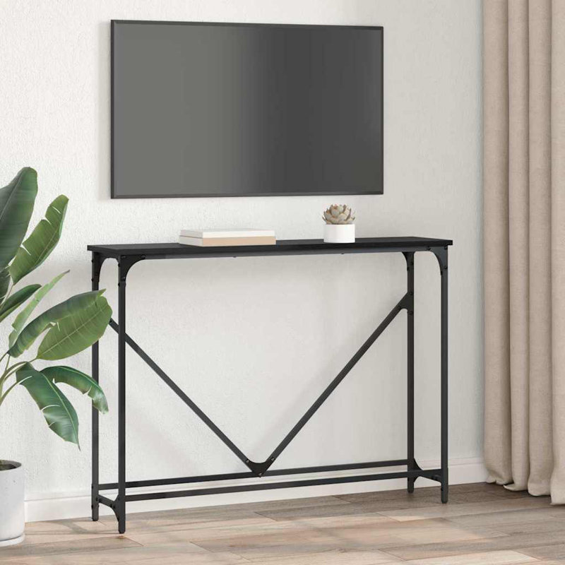 102cm Console Table, Black Oak