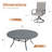 63" Patio Dining Set With Foam-Padded Swivel Chairs-1169876190