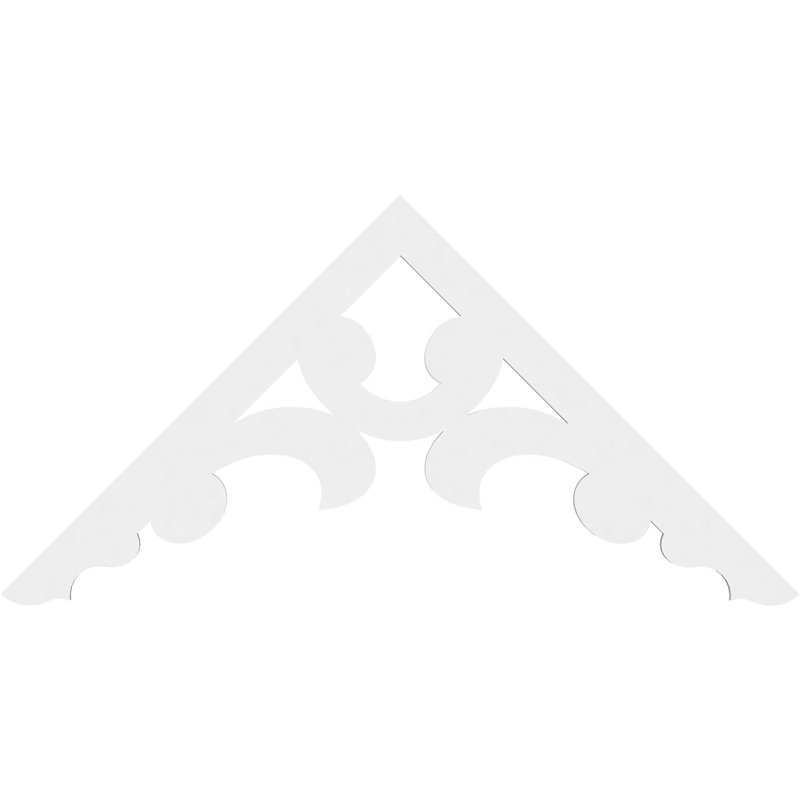 Gable en PVC de qualité architecturale Vienna, 60 po x 35 po x 1 po, 14 / 12, Plastique