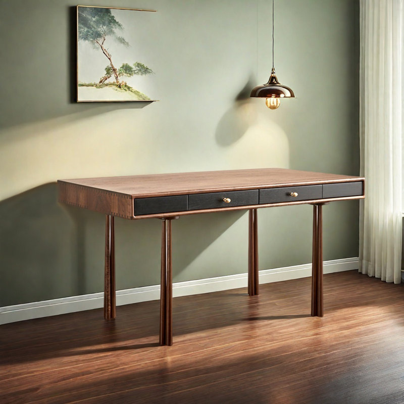 Bureau minimaliste à pieds hauts de style italien, H 29,53 po x l 59,06 po x P 31,5 po