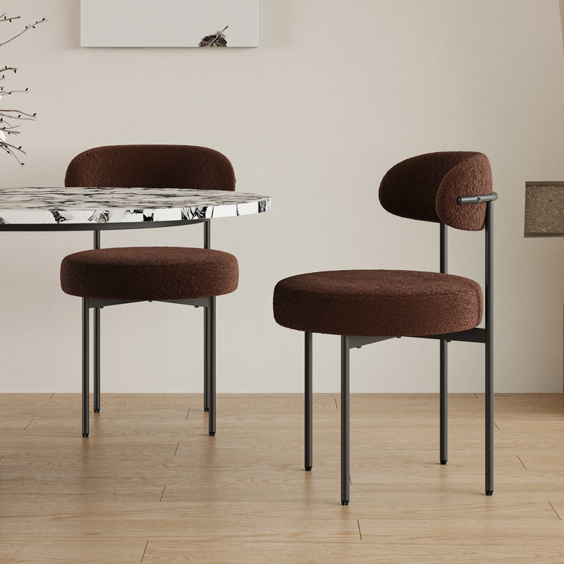 Chaise d'appoint en tissu Sherwood, Brun