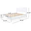 Base de lit grand format avec lattes en bois d'acacia, profil bas, assemblage facile-946711287