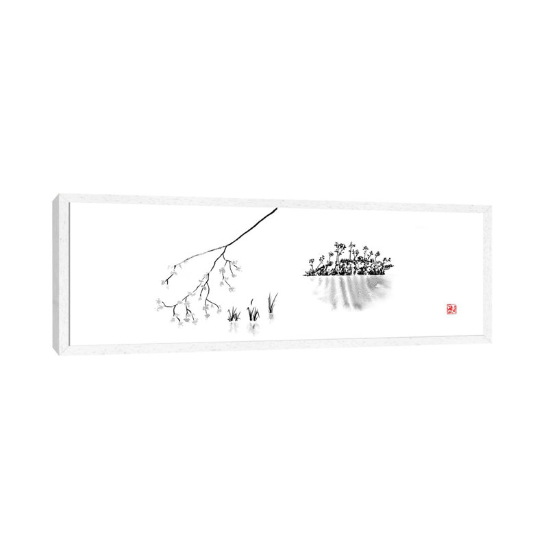 Island by Péchane - Panoramic Print on Canvas, White Framed, 152.4 cm H x 50.8 cm W