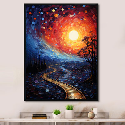 «Orange Tree Aériel Dance Pointillism I» sur toile