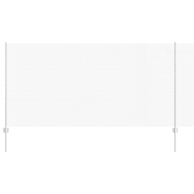 Vidaxl Fence With Posts Steel, Silver, 120cm H x 1000cm W x 2.7cm D