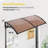 Polycarbonate Window And Door Awning With Durable ABS Brackets And Aluminum Strips For Weather Protection