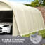 Tente pour auvent de voiture robuste de 12 x 23,6 pi, couvercle Upf50 + PE, tubes en acier galvanisé, bord allongé pour plus de stabilité, auvent spacieux polyvalent, enceinte, cadre, voitures et fêtes faciles d'accès