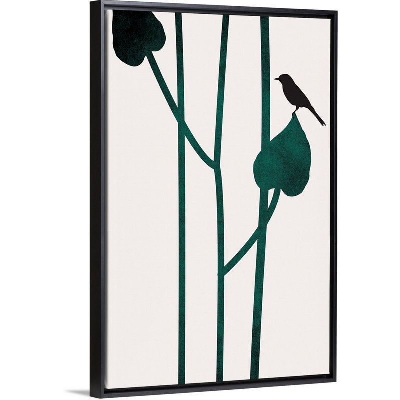 Art mural sur toile The Bird, Toile avec cadre noir, H 50 po x l 34 po
