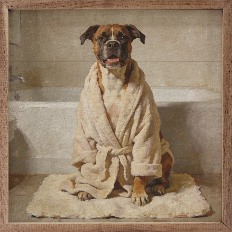 Bath Time Boxer Robe, 4" H x 4" W