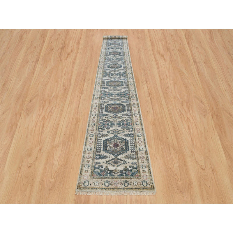 Tapis oriental rond en laine noué à la main ivoire Old Lace 856B9F24A028440AA1A8515B1F1FA0CA