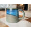 Stoneware Coffee Mug With Blue Reactive Glaze Gijsbert Gift Set of 4-1063276312