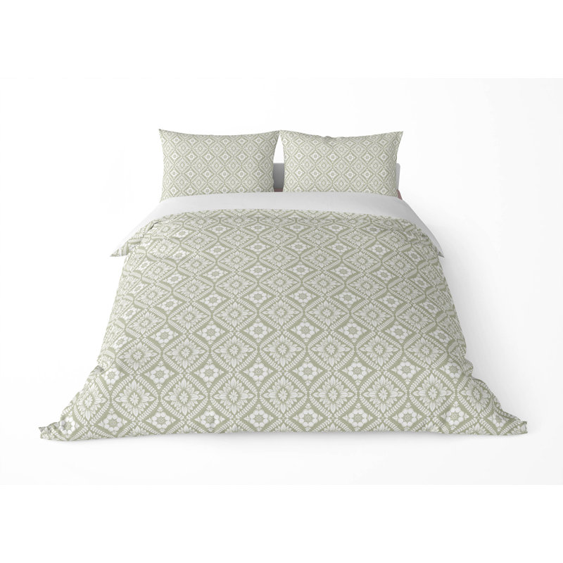 Talia Small 3- Piece Decorative Lightweight Comforter Set, Sage, Queen Comforter + 2 Standard Pillowcases