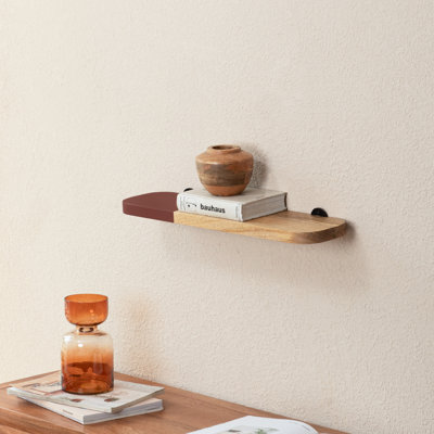 Rickea Solid Wood Wall Mounted Shelf