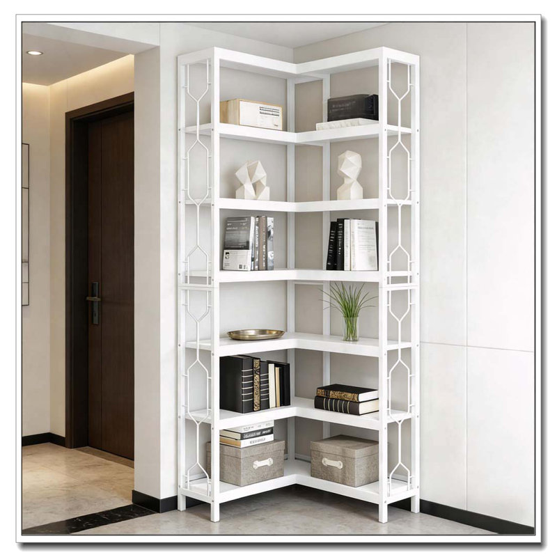 White Corner Bookcase