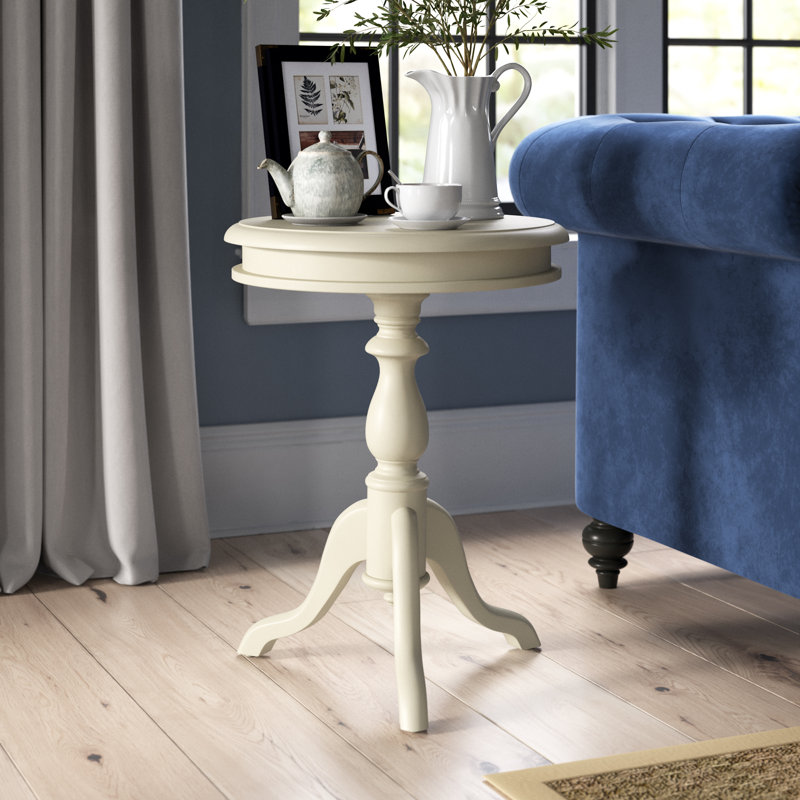 End Table, Antique Ivory