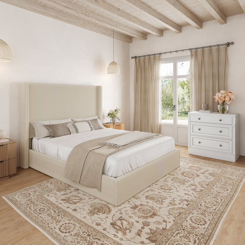 Ensemble de 2 tables de chevet Viesville Retro Elegant, Blanc
