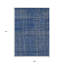 Tapis extérieur lavable rayé bleu marine et gris 9 pi x 12 pi