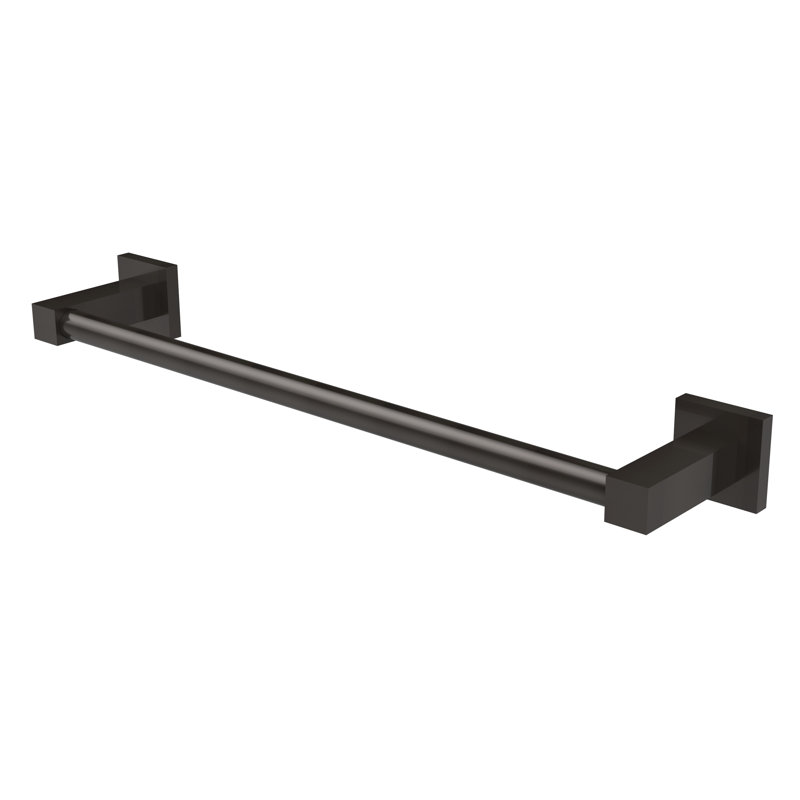 Barre à serviettes murale contemporaine Haranu, Bronze frotté à l'huile, H 2 po x l 37,7 po x P 3,7 po