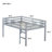 Full Rubber Wood Loft Bed With Ladder-1167357728